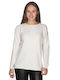 Blouse with cashmere neckline - Ecru 10810