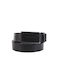 TRUSSARDI JEANS BELT 3CM SAFFIANO BUCKLE BLACK