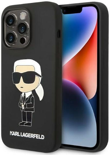 Karl Lagerfeld Ikonik NFT Logo Back Cover Σιλικόνης Μαύρο (iPhone 14 Pro)