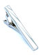 Silver Tie Clip with White Enamel 5.5 cm