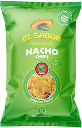 Τσιπς Νάτσος Με Γεύση Χαλαπένιο El Sabor Nacho Jalapeno Flavour Gluten Free 425g