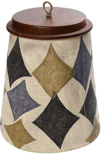 Espiel Espiel Dekorative Vase Hölzernes Mehrfarbig Φ36xΥ36cm