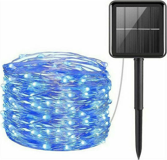 200 Λαμπάκια LED 20μ. Μπλε Ηλιακά σε Σειρά