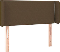 vidaXL Fabric Bed Headboard Dark Brown 103x88cm