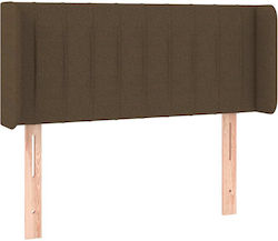 vidaXL Fabric Bed Headboard Dark Brown 103x88cm