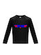 Kids Long Sleeve Top "TOP SON", Black