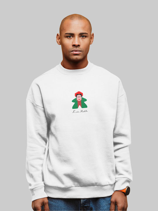 Frida Kahlo Meeple Sweatshirt - WHITE