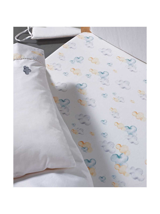 Kentia Safari Baby Sheets Set Crib Cotton Satin Beige 120x170cm 3pcs