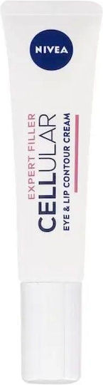 Nivea Cellular Expert Filler Κρέμα Ματιών & Χειλιών για Αντιγήρανση & Σύσφιξη 15ml