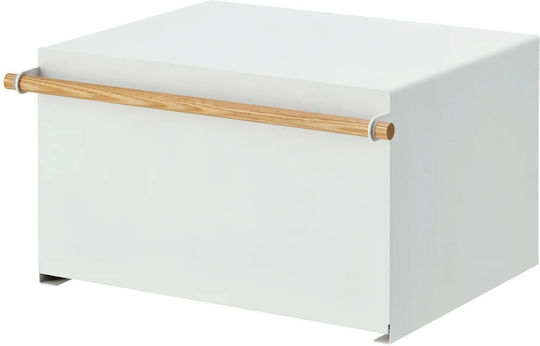 Yamazaki Brotkasten mit Deckel Metallisch Weiß 43x36.5x24cm
