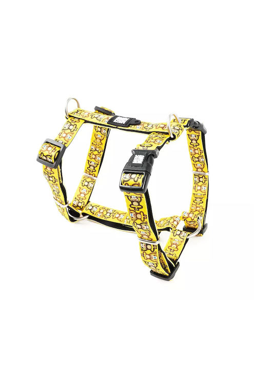 Max & Molly Ham pentru câini Monkey Maniac Galben Mediu 20mm x 54-69cm ΜΜ01290
