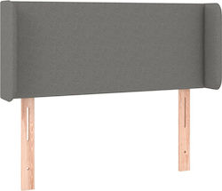 vidaXL Fabric Bed Headboard Dark Gray 103x88cm