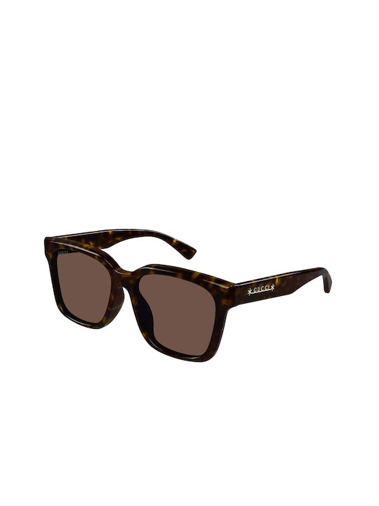 Gucci Sunglasses with Brown Tartaruga Plastic Frame and Brown Lens GG1175SK 003