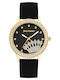 Juicy Couture Γυναικείο Ρολόι 38mm Μπαταρίας με Μαύρο Δερμάτινο Λουράκι