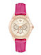 Juicy Couture Damen Uhr mit Fuchsie Lederarmband