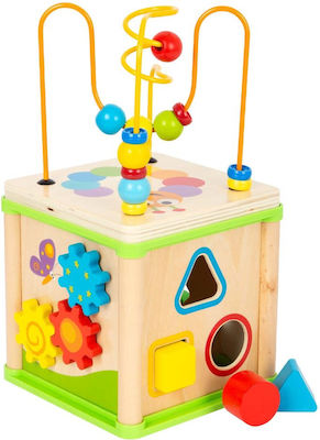 Top Bright Shape Sorting Toy Κύβος Δραστηριοτήτων Garden made of Wood for 12++ Months