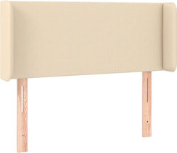 vidaXL Fabric Bed Headboard Cream 103x88cm