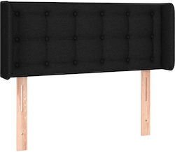 vidaXL Fabric Bed Headboard Black 103x88cm