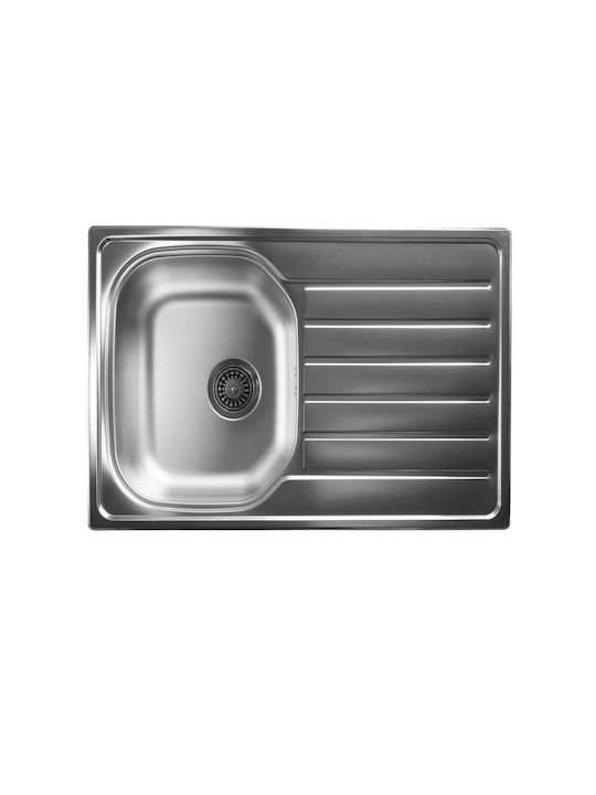 Martin AE 805 D Drop-In Kitchen Inox Brushed Finish Sink L79.5xW49.5cm Silver