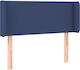 vidaXL Fabric Bed Headboard Blue 103x88cm
