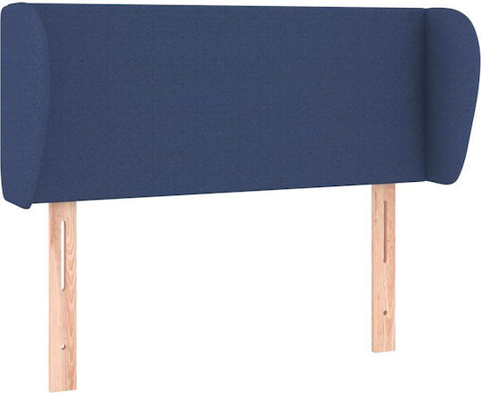 vidaXL Табла За Легло Текстилно Синьо 103x88см
