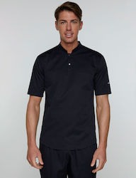 Ayo Blouse Chef Microfiber Male Black with Short Sleeve 22CBU2