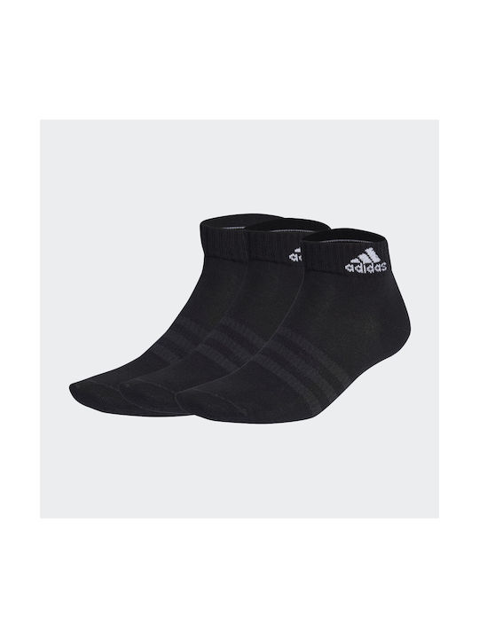 Adidas Thin And Light Running Κάλτσες Μαύρες 3 Ζεύγη