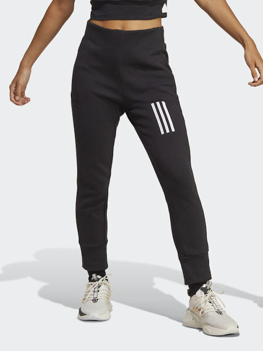 Adidas Mission Victory Ψηλόμεσο Παντελόνι Γυναικείας Φόρμας με Λάστιχο Μαύρο
