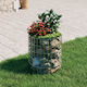 vidaXL Gabin-Box für Gartenzaun Verzinkt 50x50x50cm 1Stück Silver