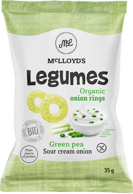 Mclloyd's Βιολογικά Γαριδάκια Green Pea & Sour Cream Onion Χωρίς Γλουτένη 35gr