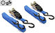 Compass Car Luggage Strap with Ratchet Blue 450x2.4cm 2pcs