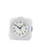 Seiko Silent Tabletop Clock with Indicators with Alarm Clock White QHE194W