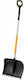 Fiskars Schneeschaufel Teleskopisch mit Stiel 53cm und Plastikgriff