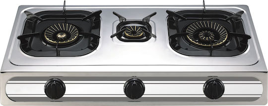 Proton SS03 Επιτραπέζια Εστία Υγραερίου Τριπλή Inox