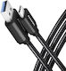 Axagon Braided USB 3.0 Cable USB-C Male - USB-A Black 2m BUCM3-AM20AB