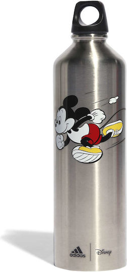 adidas Kids Water Bottle Mickey Aluminium with Screw-On Cap Non Spill 750ml