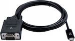 V7 USB 2.0 Cable USB-C male - VGA male Μαύρο 2m (V7UCVGA-2M)