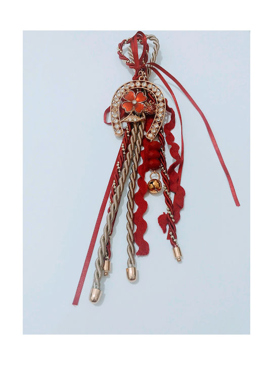 Hanging Lucky Charm Horseshoe Red 1pcs