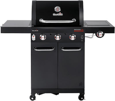 Char-Broil Professional CORE B 3 EuroFlex Ψησταριά Υγραερίου Σχάρας 61.5x44.5εκ. με 3 Εστίες 7.48kW και Πλαϊνό Μάτι