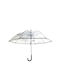 Chanos 58cm Automat Umbrelă de ploaie cu baston de mers pe jos Transparent/Negru