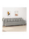 vidaXL Three-Seater Couch Open Grey 228x77x80 cm