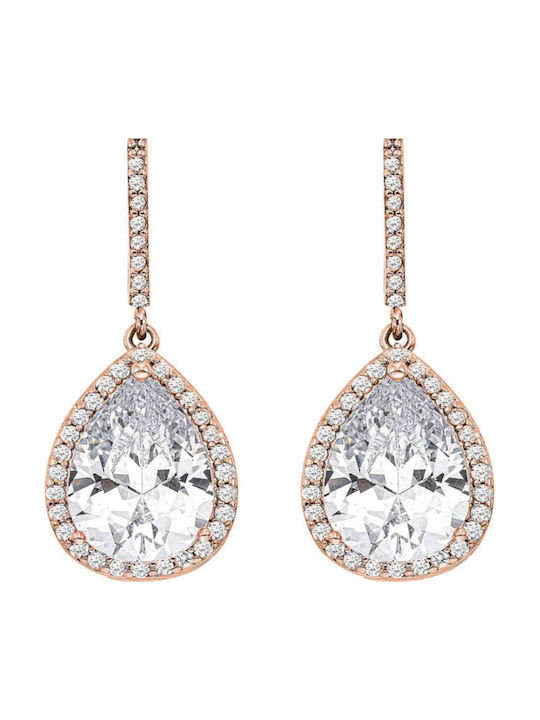 Gloria Hope Earrings Gold Plated with Stones