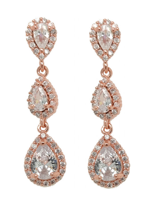 Gloria Hope Earrings Gold Plated with Stones