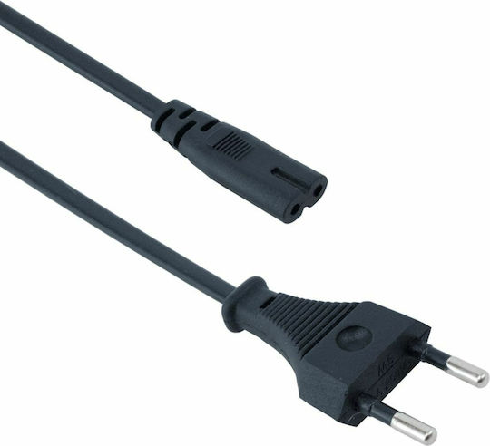 Euro - IEC C7 Cable 1m Μαύρο 1022.050