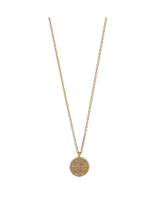 Mertzios.gr Necklace Constantine Amulet from Gold 14K