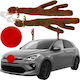 Xtrobb 1cm Decorative Reindeer Horns and Nose for Car 12x43cm