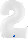Μπαλόνια Αριθμοί Άσπρο 100 cm – 40″ - 2