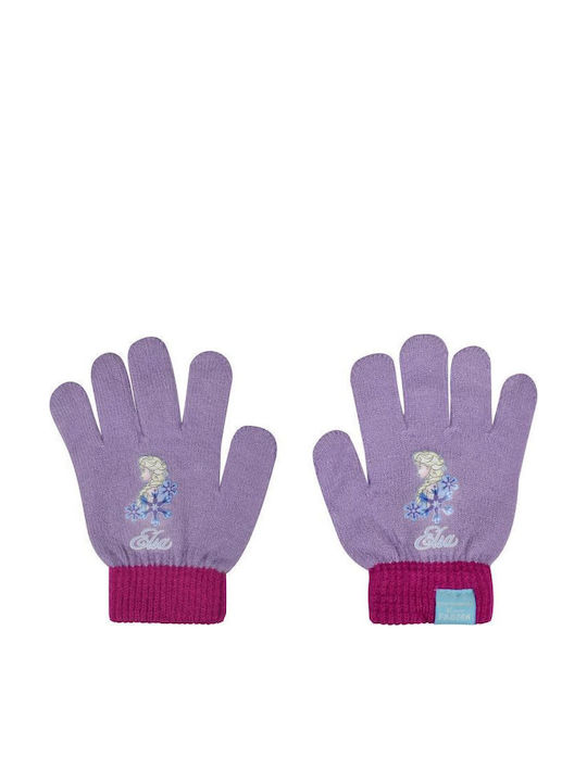 Mănuși Pentru Copii Tricotate Lila Frozen
