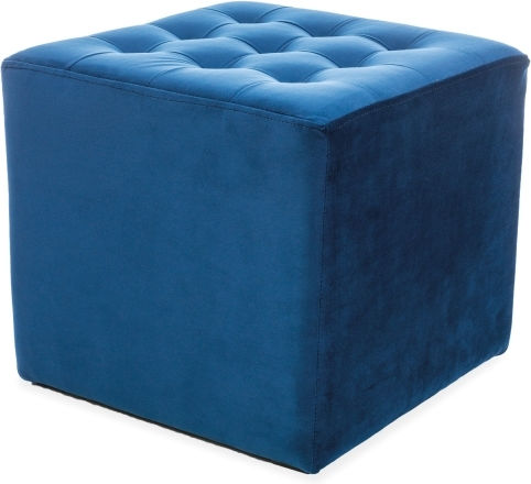 Stool For Living Room Lori Blue 39x39x34cm Stool For Living Room Lori Blue 39x39x34cm