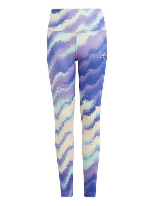 adidas Kids Leggings Athletic Long Multicolour Dance Aeroready Printed Training